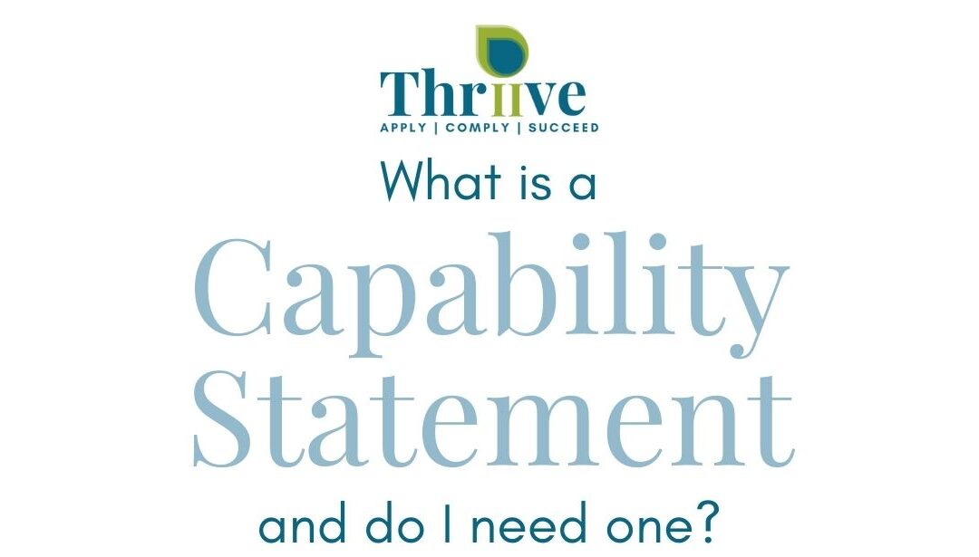 Capability Statements – Why Have One?