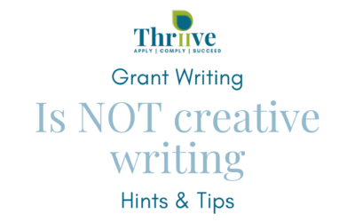 Grant writing is NOT creative writing