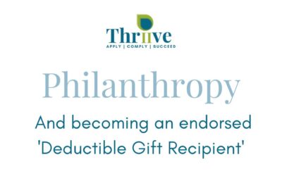 Philanthropy & becoming an endorsed ‘Deductible Gift Recipient’