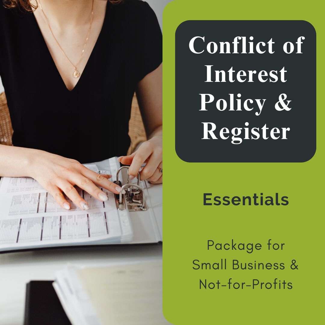Conflict of Interest Policy & Register Package: Essentials (Resources)
